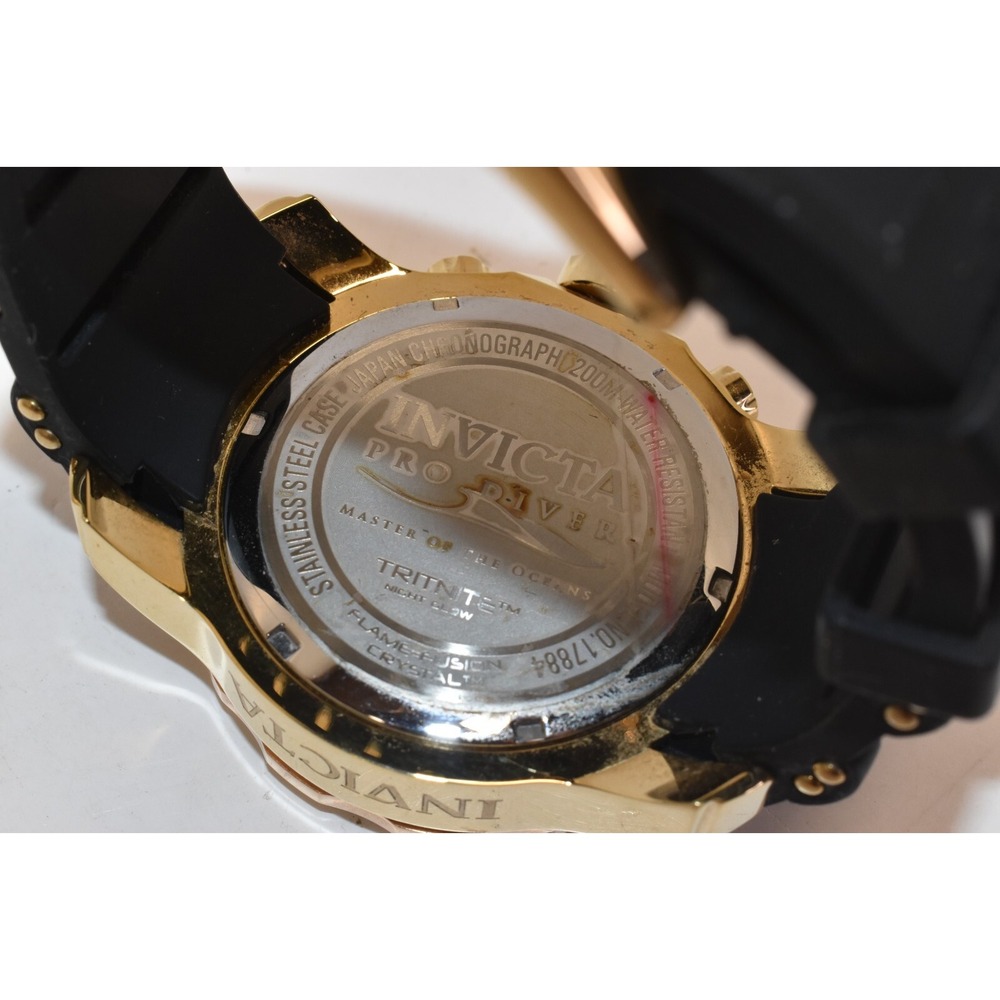 Invicta Men's Pro Diver Watch Model 17884 Gold Toned Master Of The Oceans Tested - Picture 6 of 7